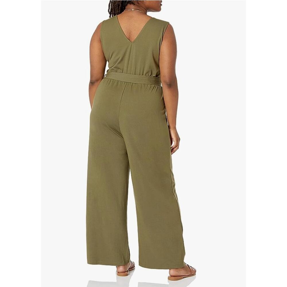 THE DROP BY CARLYN MIRAND NWT Green Wrap Jumpsuit in Olive Green // L - Picture 3 of 8